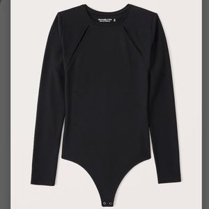 Black Long Sleeve Cutout Bodysuit